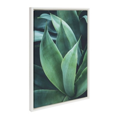 Sylvie Agave II Framed Canvas Wall Art, 23" x 33"