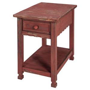 1-drawer Accent Table Wood Red - Alaterre Furniture