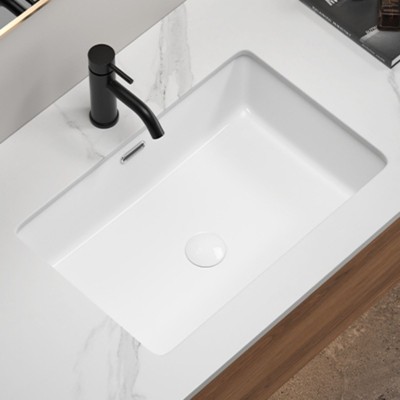 SEVOBAL Bathroom Sinks Undermount Ceramic Kitchen Sink Deep Single Bowl White Smooth Glazed Surface for Easy Cleaning, White, 28.6"*21.3"*15.4"