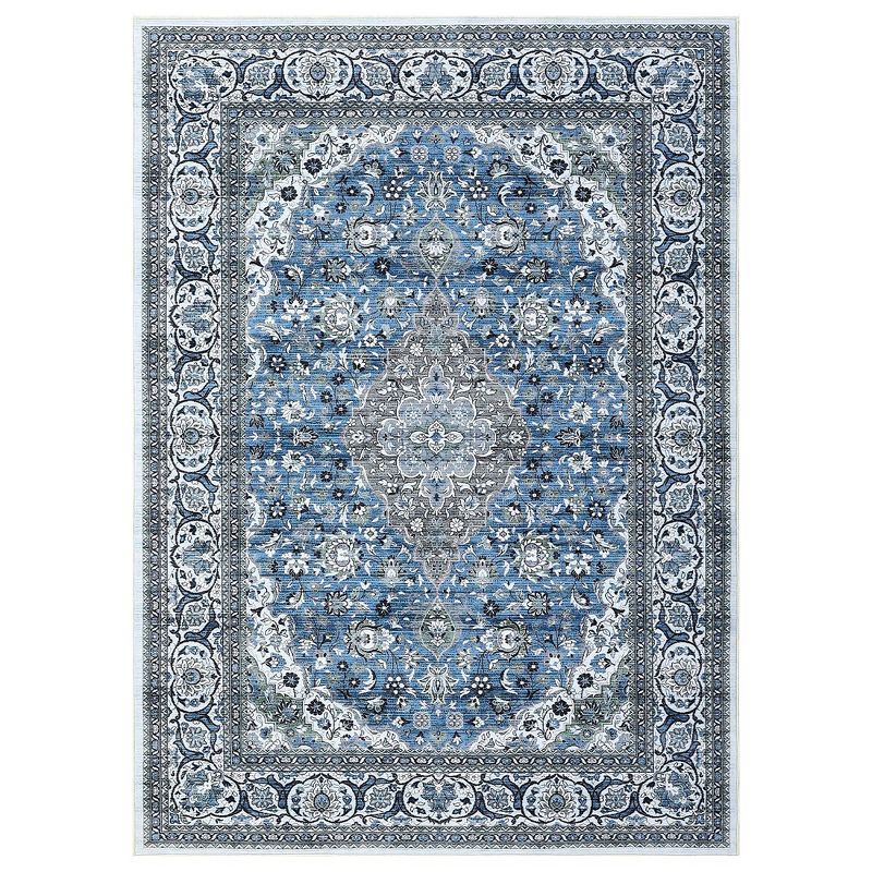 WhizMax Area Rug Vintage Medallion Rugs Stain & Water Resistant Washable Throw carpet for Living Room Bedroom, 2 of 9