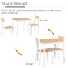 Resenkos 3-Piece Wooden Square Dining Table Set with 1 Table and 2 Chairs and Sturdy Metal Frame for Small Space, White - 3 of 4