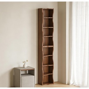 Airsurfer 8-Tier Adjustable Bookshelf Slim Multi-functional Wave Bookshelf Space-Saving Storage for Compact Living Spaces - 1 of 4