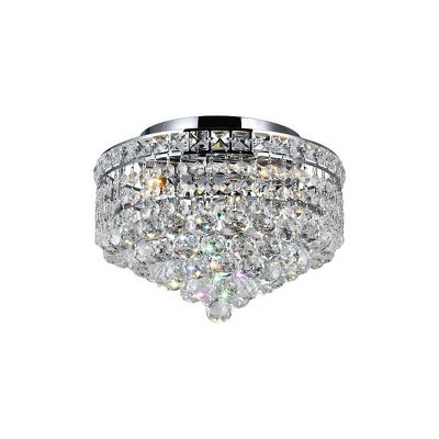CWI Lighting Luminous 3 Light Flush Mount With Chrome Finish