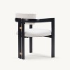 A Set Of 2 Dining Chair with Armrests - Sturdy Iron Frame, Comfortable Cushion, Easy Assembly, Perfect for Home & Restaurant Use-Morden Fort - 4 of 4