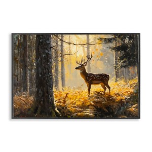 Stupell Industries Spotted Stag in Autumn Wilderness Framed Giclee Art - 1 of 4