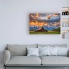 Trademark Fine Art -Darren White Photography 'Moulton barn sunset fire' Canvas Art - 3 of 3