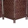 NicBex 6' Tall 6-panel Room Divider for Home, Wicker Weave Divider for Room Separation, for Home & Office, Brown - 4 of 4