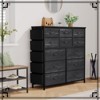 Jojoka 12-Drawer Tall Fabric Dresser with Side Pockets & Hooks, Storage Organizer with Wooden Top for Bedroom, Closet, Entryway - 3 of 4