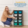 ECR4Kids 10 Cubby Mobile Tray Storage Cabinet, 5x2, 1 - 4 of 4