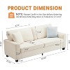 83" Comfy Cloud Couch, Modern Oversized Loveseat Sofa for Living Room, Removable Washable Cushion Cover, for Living Room, Bedroom, Apartment - 2 of 4