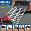 77"x54" Tri-Fold Truck Loading Ramps - 1500LB Capacity, Aluminum with Load Straps & Treads for ATV, UTV, Tractors, Pickup Trucks - 4 of 4