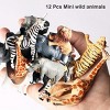 TEMI 12-Piece Mini Safari Animal Figurines Set, Realistic Jungle Zoo Toys for Cake Decor, Party Favors and Kids' Gifts - 3 of 4
