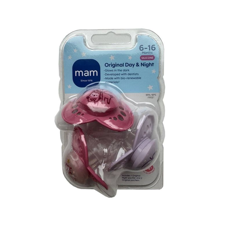 MAM Day/Night Triple Pack, 6+ Months - Purple/Pink 3ct, 3 of 11