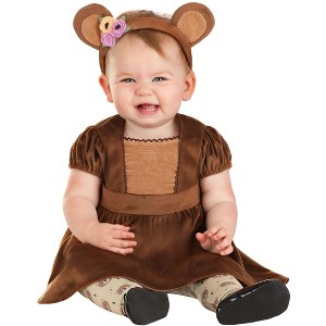 HalloweenCostumes.com Baby Girl Woodsy Bear Costume - 1 of 4