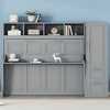 Full Size Murphy Bed with Closet and Drawers - 3 of 4