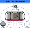 BestParts 12FT Round Trampoline with Ladder, Enclosure Net & Toss Target Game – Red Steel Frame - 3 of 4