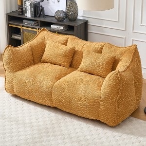 Grungis Bean Bag Chair,Beanbag Chair with Highly Resilient Foam,Lounge Sofa for Couples,Large Comfy Couch for Living Room Bedroom - 1 of 4