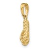 Black Bow Jewelry 14k Yellow Gold 3D Hawaii Flip Flop Sandal Pendant - 3 of 4
