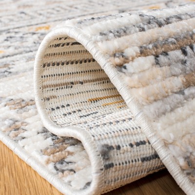 Sedona Gray and Ivory Hand-Knotted Synthetic Area Rug