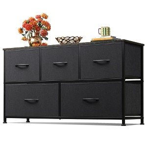Fabric Dresser for Bedroom, Wide 5-Drawer Chest of Drawers with Storage Organizer Unit - 1 of 4