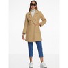 Allegra K Women's Notch Lapel Double Breasted Two Pockets Winter Peacoats - 4 of 4