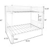 Streamdale Twin-Over-Twin Bunk Bed with Metal Frame and Ladder, Space-Saving Design, White - 4 of 4