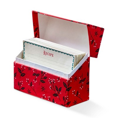 TAG Tis The Season Recipe Cards with Decorative Box - Christmas Gift Set - Multicolor Paper - 5.5" L x 2.25" W x 4" H