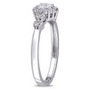 EVERLY JEWELRY |Sterling Silver 0.012 CT TW Diamond And 3/8 CT TGW Created White Sapphire Engagement Ring - 2 of 4