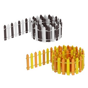 Unique Bargains Dollhouse Home DIY Decorative Miniature Ornament Wood Picket Fence - 1 of 4