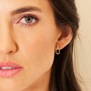 Paperclip Clear CZ 14k Gold Earrings - In Season Jewelry - 3 of 3