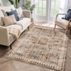 Vintage Machine Washable Oriental Design Carpet with Non Slip Backing Distressed Stain Resistant Soft Low Pile Floor Cover for Living Room Bedroom - 3 of 4