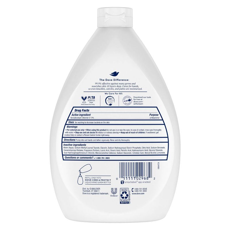 Dove Beauty Care &#38; Protect Antibacterial Hand Wash Refill - Scented - 34 fl oz, 3 of 5