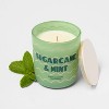 Glass Wave Sugarcane and Mint Jar Candle with Lid 12oz - Room Essentials™ - 3 of 3