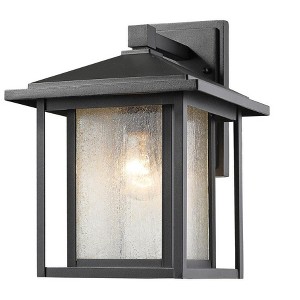 Aspen Collection Outdoor Light Fixture - Black Aluminum, Dimmable, Wet Rated, 100W, 1 Bulb - 1 of 2