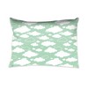 Bacati - Clouds in the City Mint Gray 3 pc Toddler Bedding Sheet Set - 4 of 4