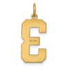 Black Bow Jewelry 14k Yellow Gold, Varsity Collection, Large D/C Pendant Number 3 - 3 of 4