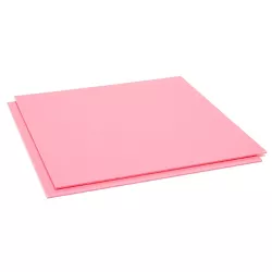 Okuna Outpost 2 Pack Acrylic Plexiglass Sheet, Craft Supplies (Pink, 12x12 in, 3mm)