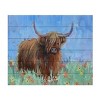 Trademark Fine Art -Jennifer Stottle Taylor 'Scottish Highland Cow' Wood Slat Art - 2 of 4
