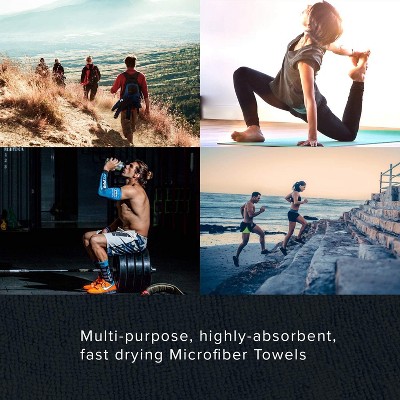 Grey Microfiber Hand Towels 12-Pack, Soft and Absorbent