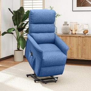CIPACHO Power Lift Chair for Seniors Electric Lift Recliner Chair with Remote Control Side Pockets for Living Room Blue - 1 of 4