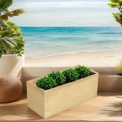 Christopher Knight Home Jean Outdoor Modern Lightweight Concrete Rectangle Planter Box