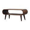 GDFStudio Ferguson Nordic Style 35.5" Mango Wood Curved Coffee Table - 3 of 4