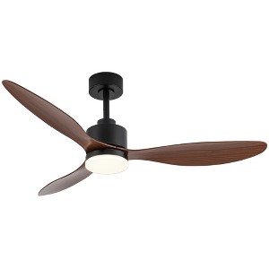 Airsurfer 52-Inch White Ceiling Fan with Remote, Reversible DC Motor, 3 ABS Blades & Color-Changing LED Light - 1 of 4