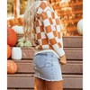 Women's Long Sleeve Check Sweater - 1 the Woman - 2 of 4