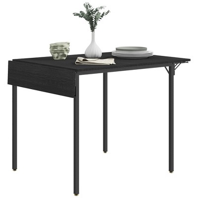 HOMCOM Industrial Folding Dining Table for 2 to 4 Person, Drop Leaf Kitchen Table for Small Spaces