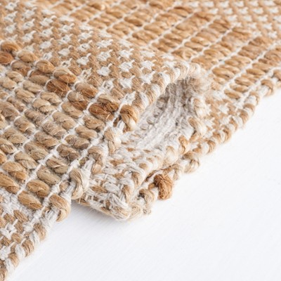 Handmade Ivory Cotton Flat Woven Non-Slip Rug - 3' x 5'