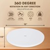 LunaLulinlk 12"" Acrylic Lazy Susan Rotating Turntable Tray for Home Kitchen White - 4 of 4