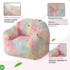 Pink Faux Fur Bean Bag Chair - 32" Cozy Foam Filled Lounger for Teens & Adults - 3 of 4