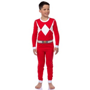Power Rangers Boys' Red Ranger Classic Character Costume Sleep Pajama Set Red - 1 of 4