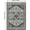 Machine Washable Runner Rug, Non-Slip, Soft, Boho Vintage Print for Living Room/Bedroom/Hallway - 2 of 4